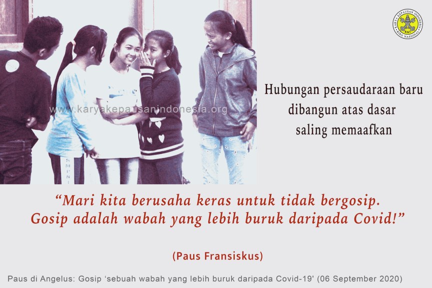 MQ: Pesan Paus&nbsp;Fransiskus