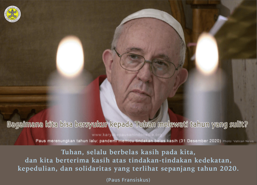 MQ: Pesan Paus&nbsp;Fransiskus