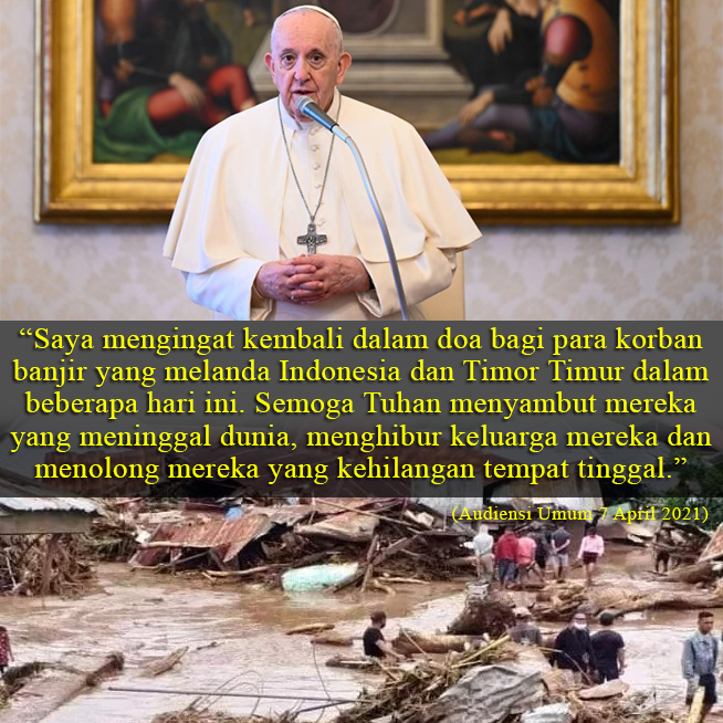 Doa Paus Bagi korban banjir