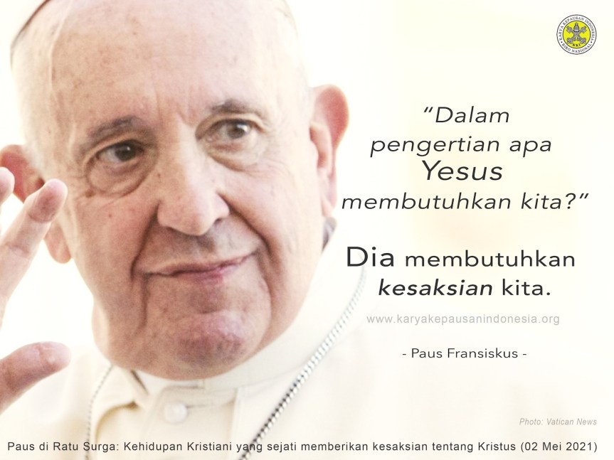 MQ: Pesan Paus&nbsp;Fransiskus